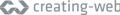El logo de creating-web en gris