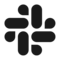 El logo de Slack en gris